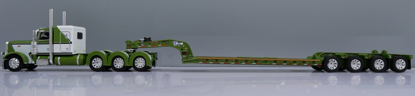 DCP #60-1973 Metallic Green Peterbilt 389 W Lowboy Trailer