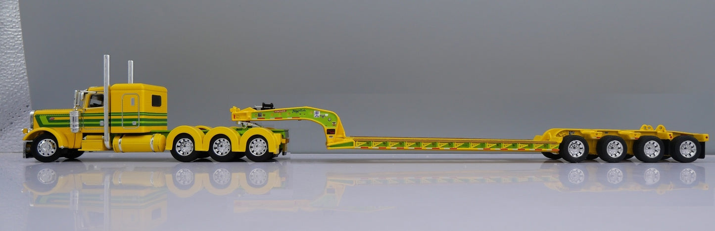 DCP #60-1974 Yellow Green Peterbilt 389 W Lowboy Trailer