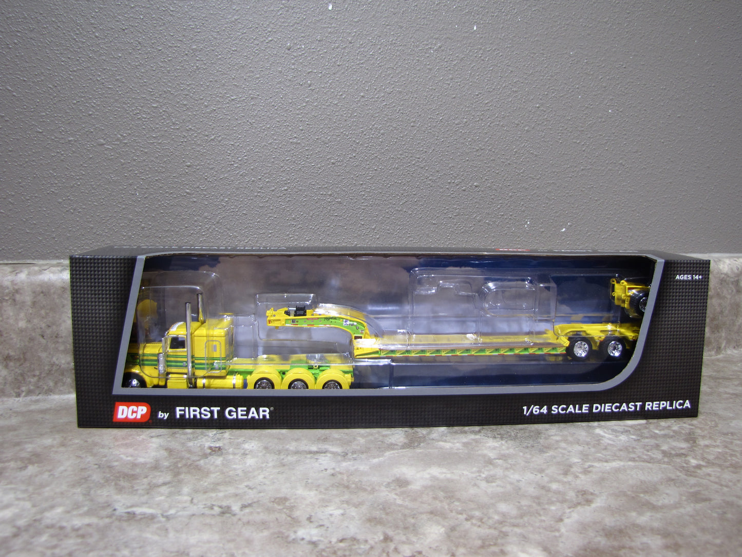 DCP #60-1974 Yellow Green Peterbilt 389 W Lowboy Trailer