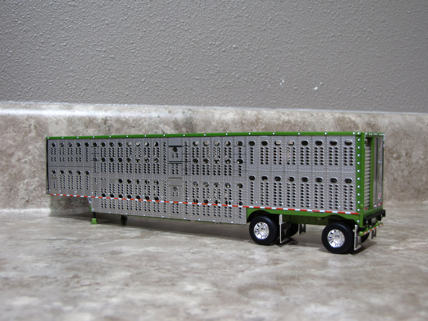 TRL 1836 Metallic Green Wilson Spread-Axle Livestock Trailer