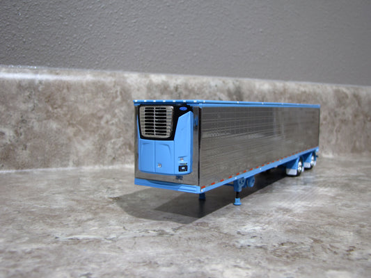 TRL 1322 Chrome Baby Blue Utility Refrigerated Spread Axle Trailer