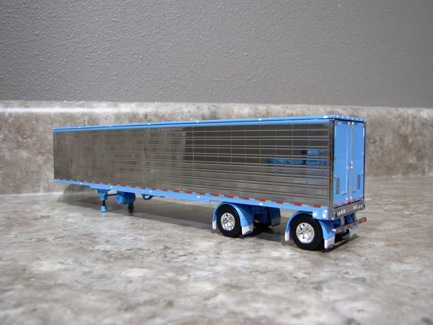 TRL 1322 Chrome Baby Blue Utility Refrigerated Spread Axle Trailer