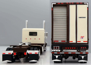 #60-2241 Brown/Cream Peterbilt w/ Wilson Livestock Trailer