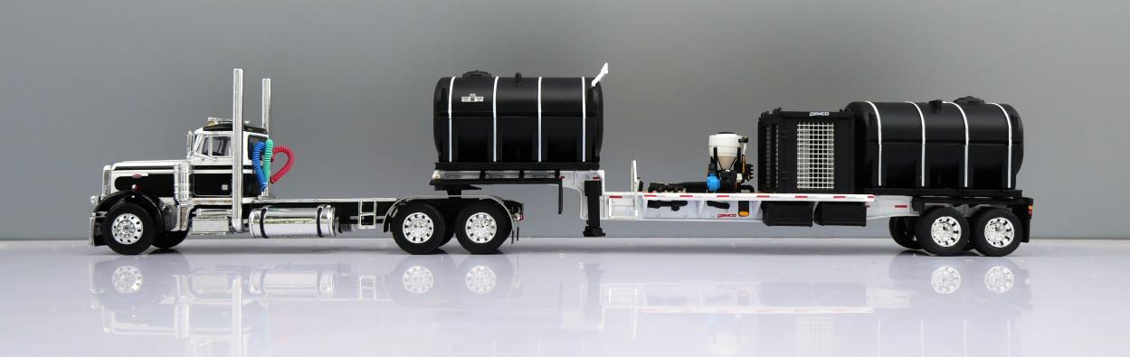 #60-2074 379 Peterbilt w/ Demco Fertilizer Tender Trailer White/Black