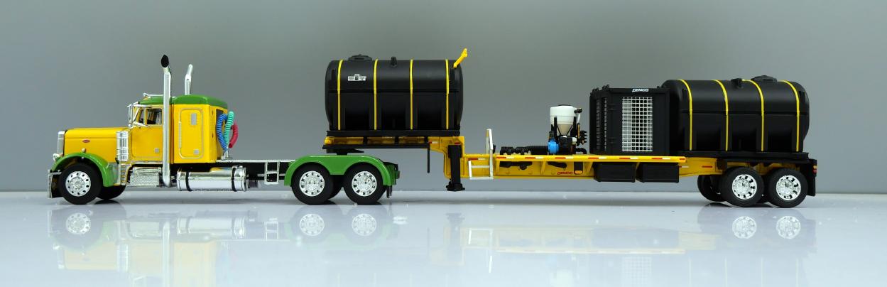 #60-2076 379 Peterbilt w/ Demco Fertilizer Tender Trailer Yellow/Green/Black