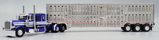 RETIRED #60-0519 Purple White Peterbilt Livestock Set