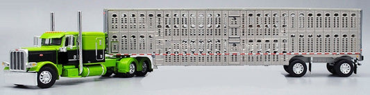 RETIRED #60-0548 Lime Green Black Peterbilt Livestock Set