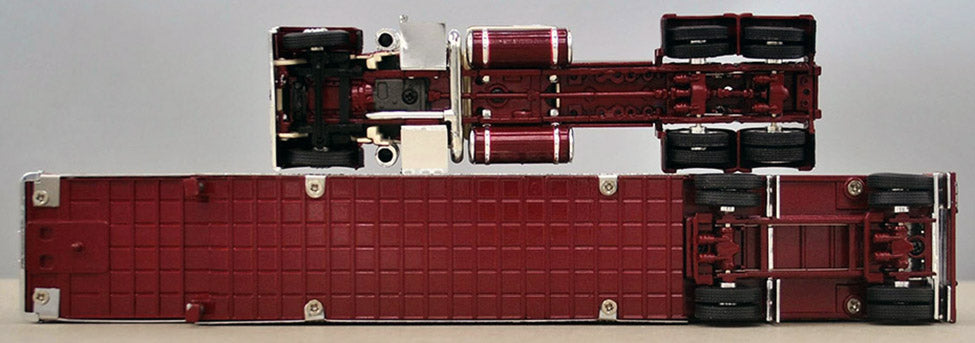 RETIRED #60-0938 Garnet Red & Cream Peterbilt Livestock Set