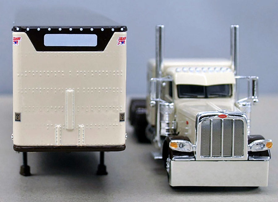 RETIRED #60-0939 Brown & Cream 389 Peterbilt Livestock Set