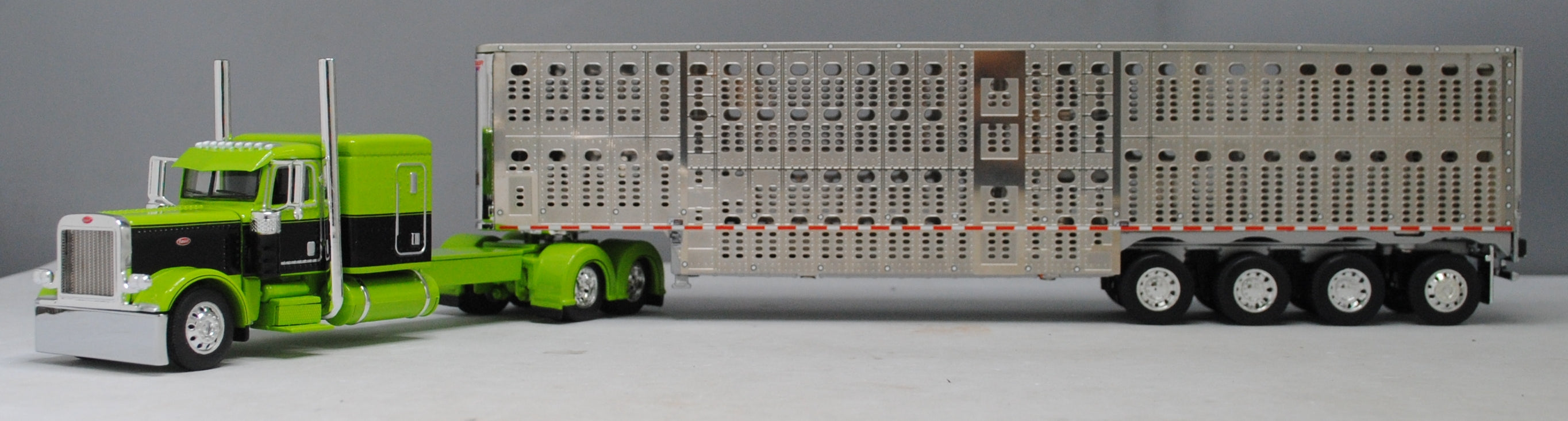 60-1311 Peterbilt 389 Lime & Black with Silver Quad