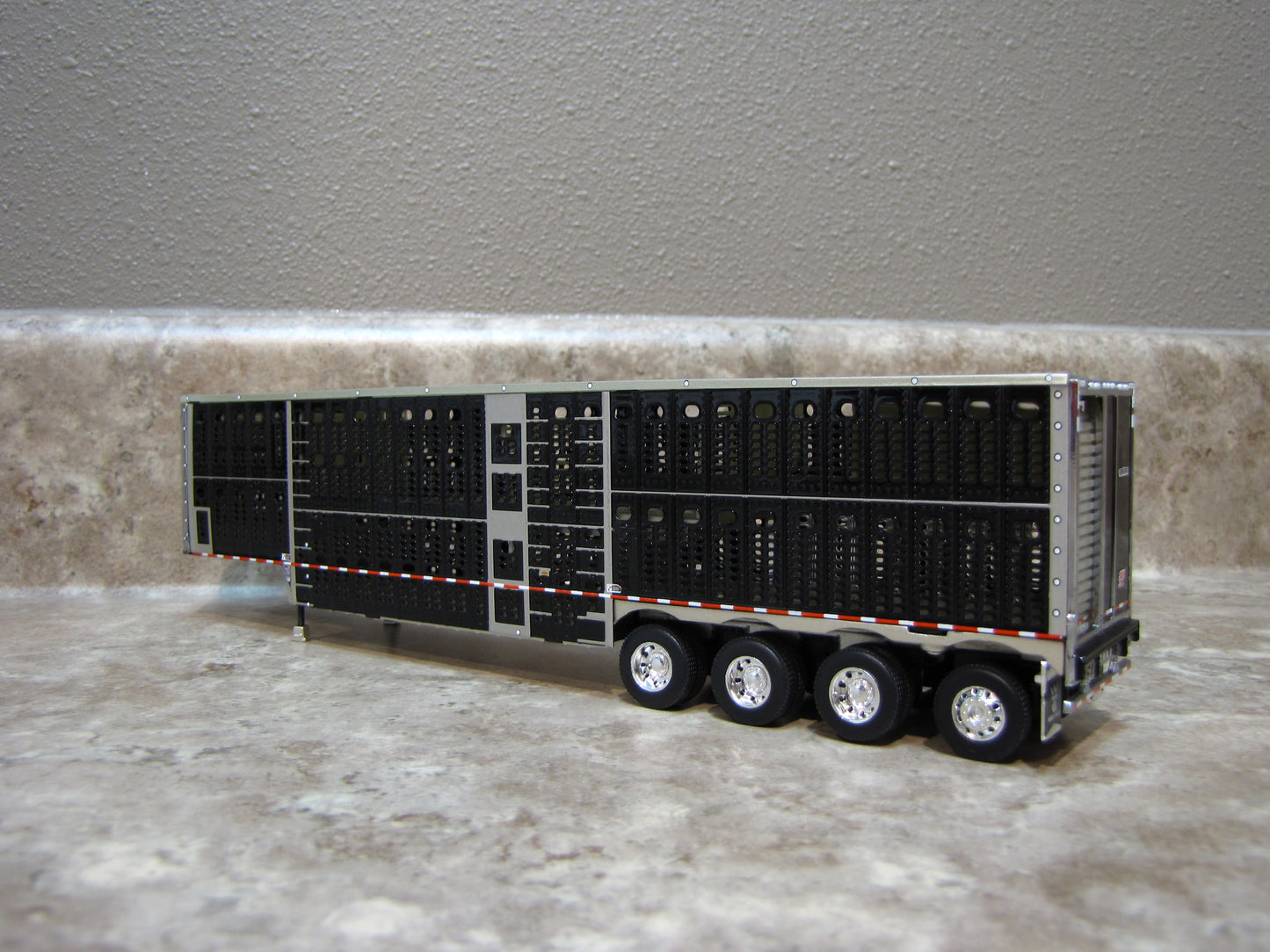 TRL 1101 Black Wilson Quad Axle Livestock Trailer