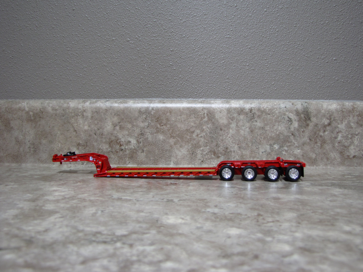 TRL 1496 Red Fontaine Magnitude Lowboy Trailer w Flip Axle