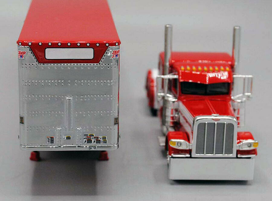 RETIRED #60-0521 Red & White 389 Peterbilt Livestock Set