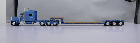 #60-1892 Blue Peterbilt 389 w/ Lowboy Trailer