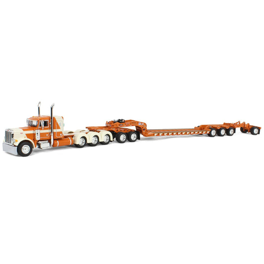 #60-2016 Burnt Orange/Cream Peterbilt 379 w Lowboy Jeep & Stinger