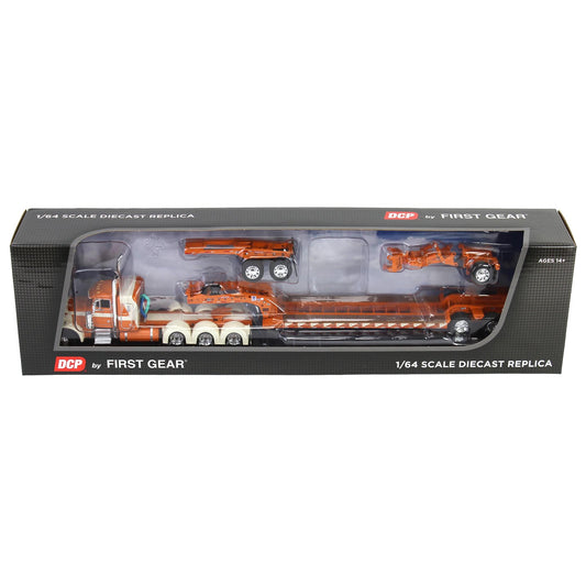 #60-2016 Burnt Orange/Cream Peterbilt 379 w Lowboy Jeep & Stinger