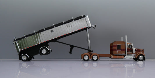 #60-2099 Brown Chrome Kenworth W900L MAC Coal End Dump