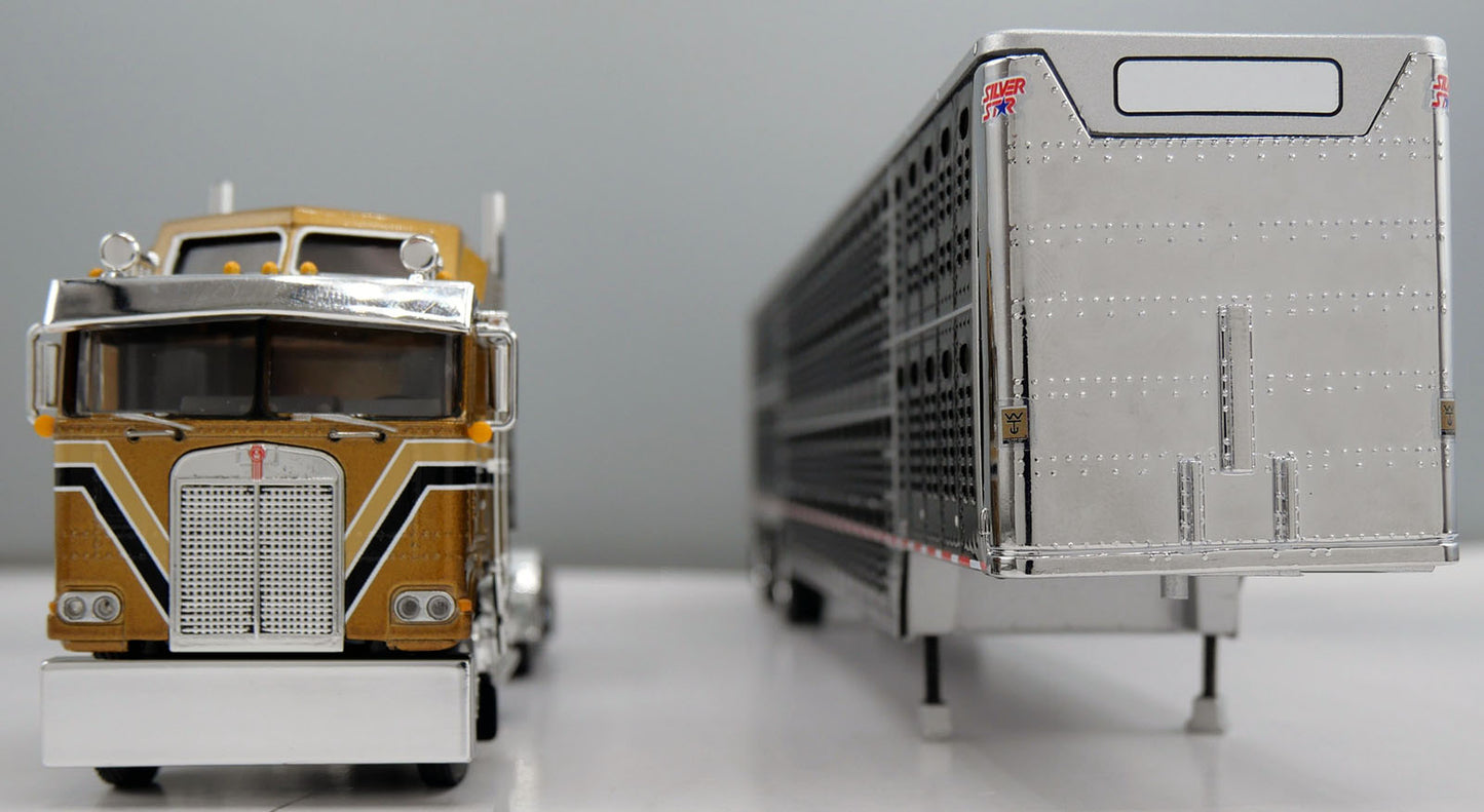 #60-2125 Gold Black Kenworth K100 COE Wilson Livestock Trailer
