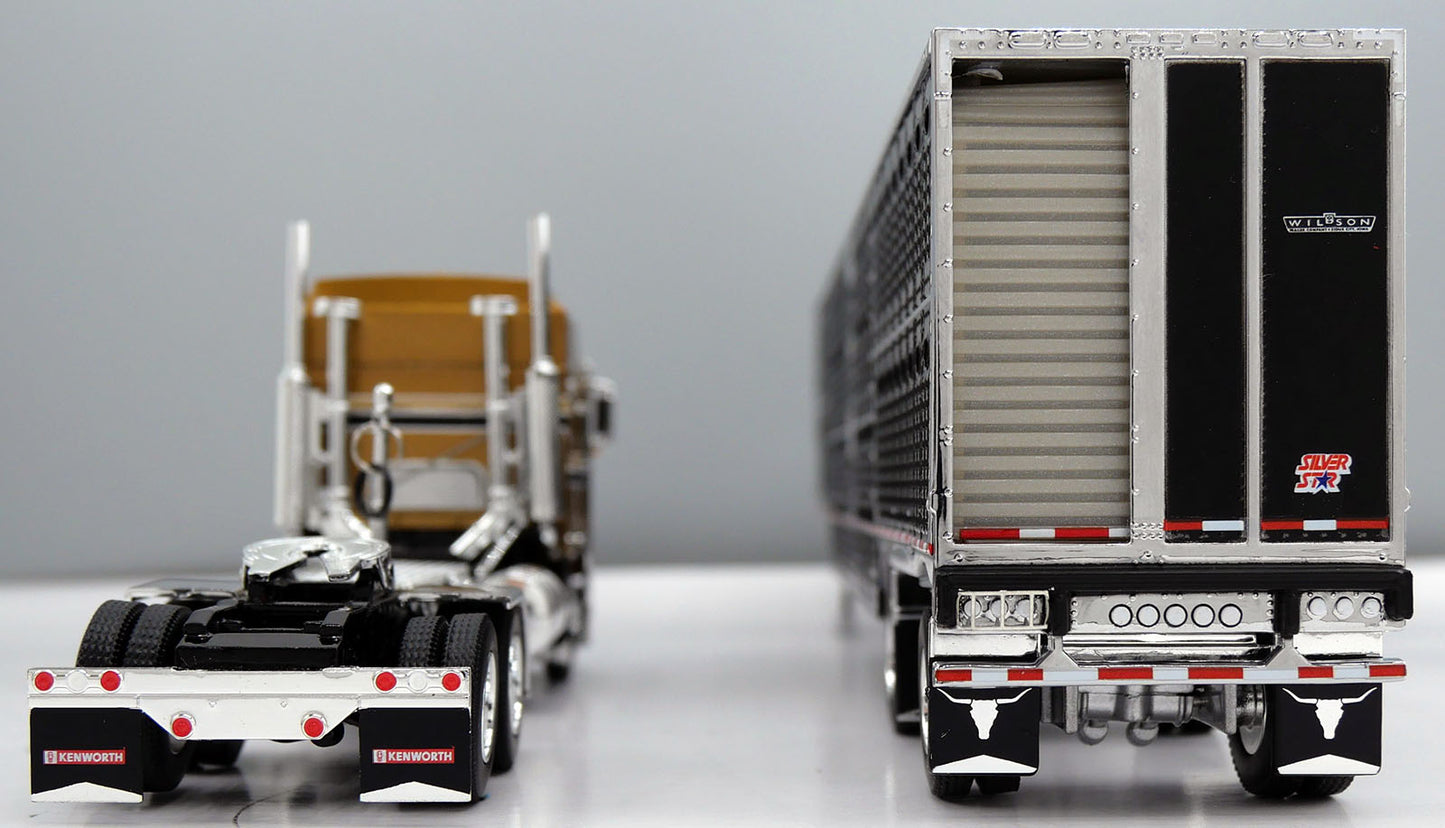 #60-2125 Gold Black Kenworth K100 COE Wilson Livestock Trailer