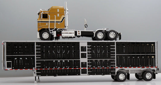 #60-2125 Gold Black Kenworth K100 COE Wilson Livestock Trailer