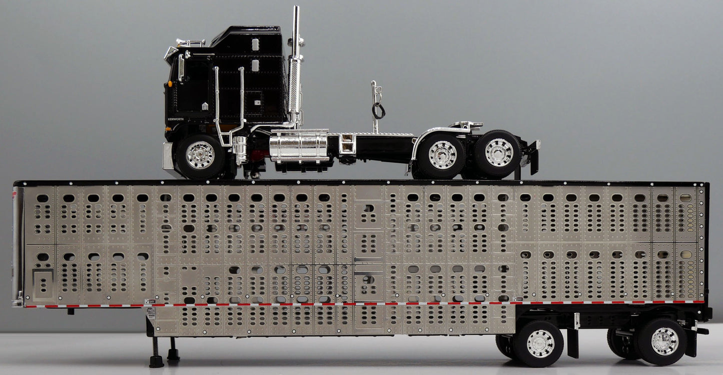 #60-2126 Black Kenworth K100 COE Wilson Livestock Trailer