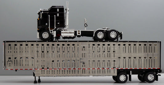 #60-2126 Black Kenworth K100 COE Wilson Livestock Trailer
