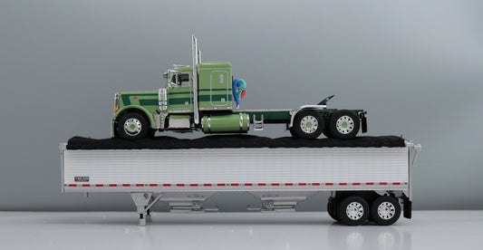 #60-2231 Green White Peterbilt 379 & Grain Trailer