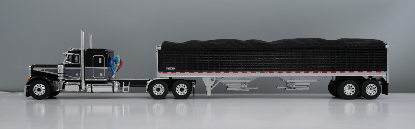 #60-2232 Black Peterbilt 379 & Grain Trailer