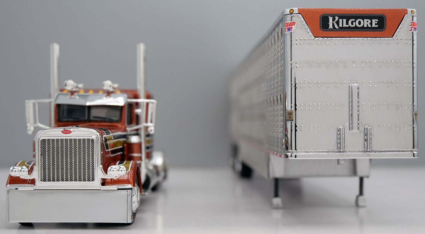 #60-2242 S&J Kilgore Trucking Peterbilt w/ Wilson Livestock Trailer