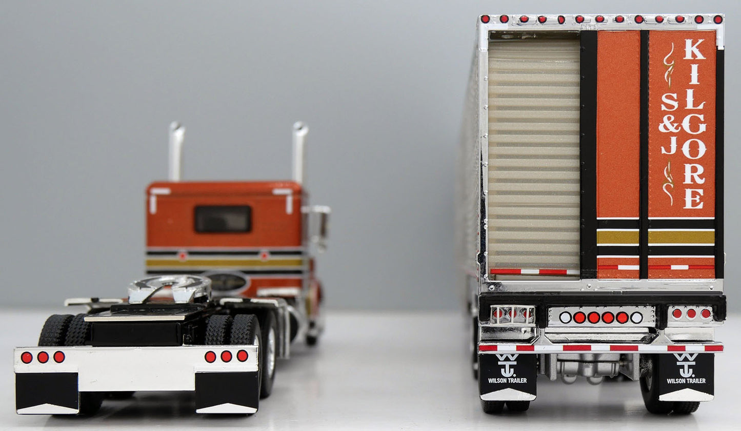 #60-2242 S&J Kilgore Trucking Peterbilt w/ Wilson Livestock Trailer