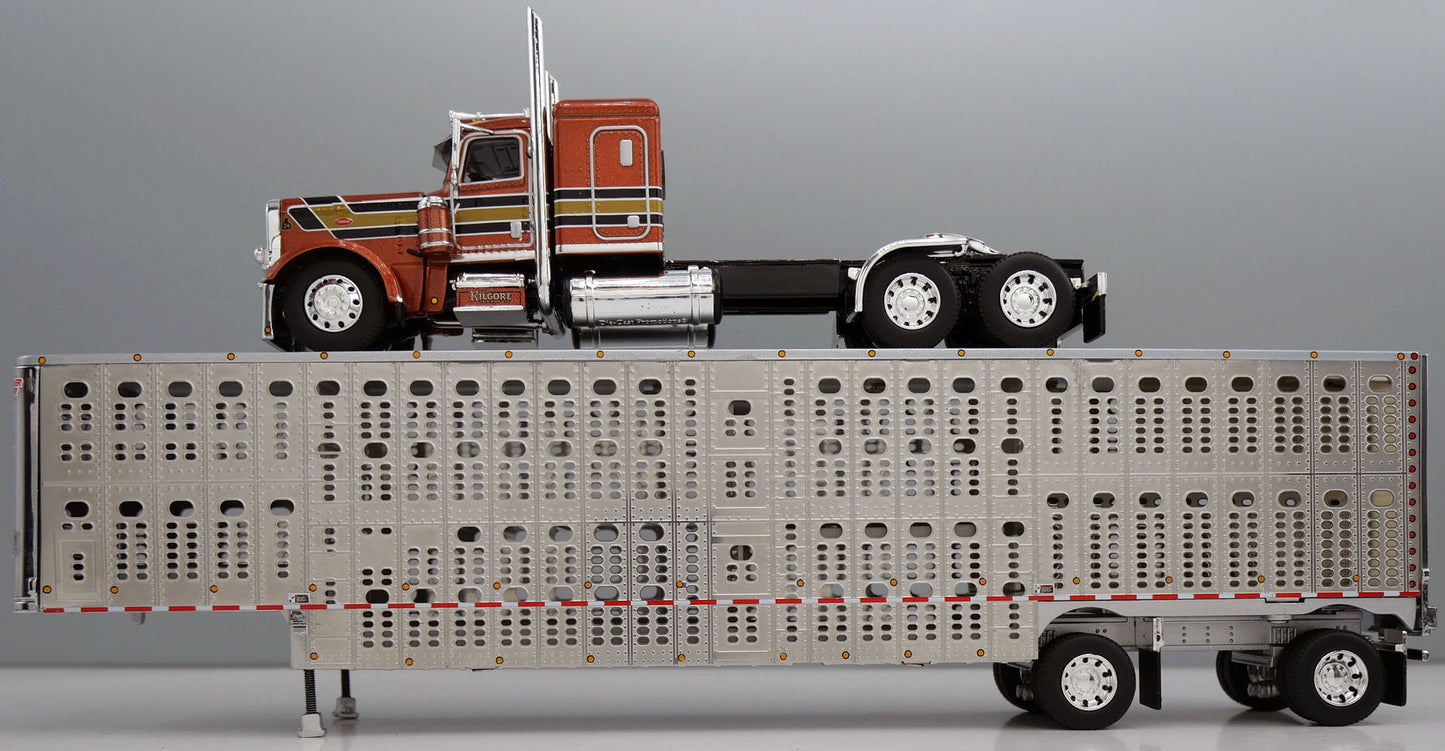 #60-2242 S&J Kilgore Trucking Peterbilt w/ Wilson Livestock Trailer