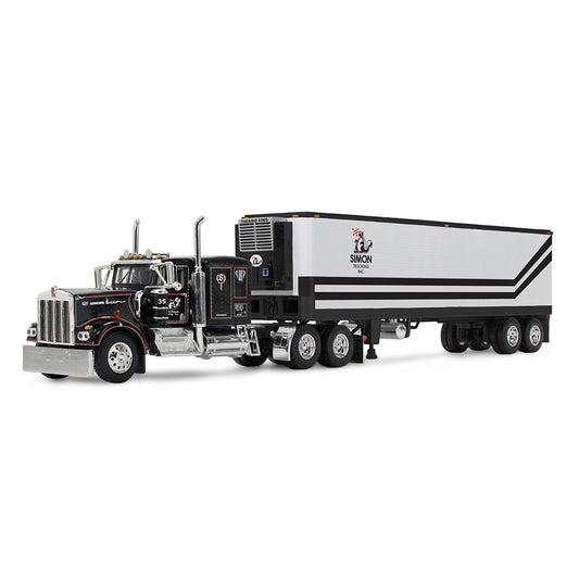 #60-2272 Dick Simon Trucking KW W900A w/ Vintage Refrigerated Trailer