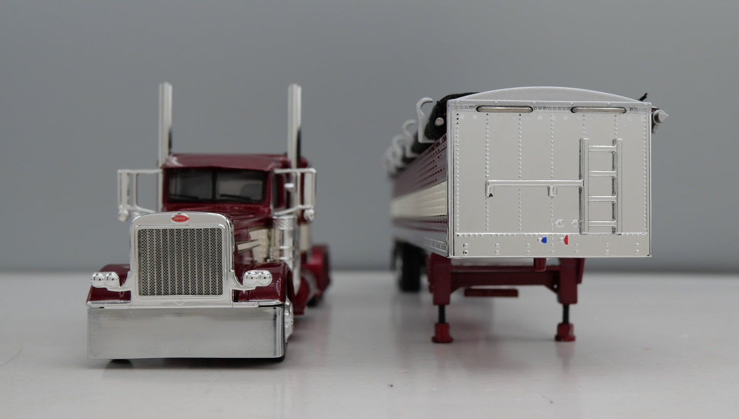 #60-2275 Maroon Cream Peterbilt w/ Wilson Grain Trailer