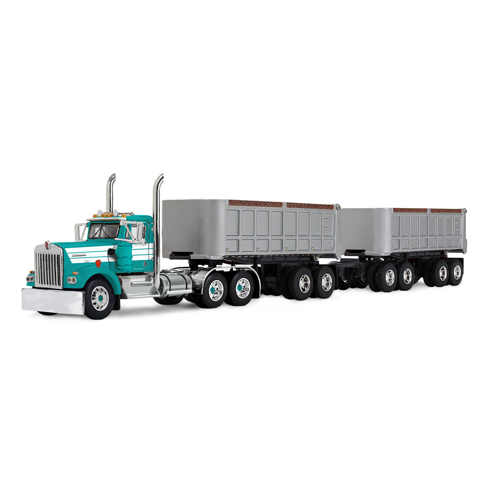 #60-2291 KW W900A with End Dump Pup Trailers
