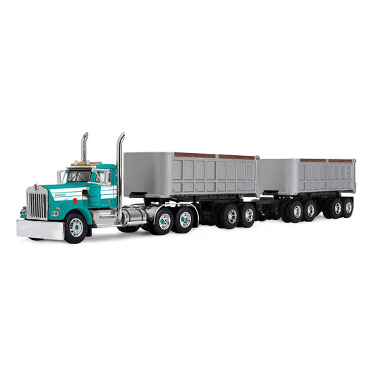 #60-2291 KW W900A with End Dump Pup Trailers