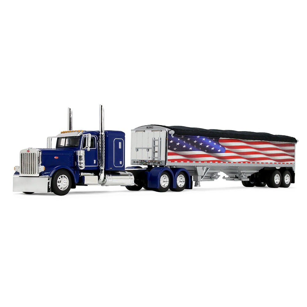 #69-2366 Wilson USA 250 Blue Peterbilt 389 & Wilson Grain Trailer