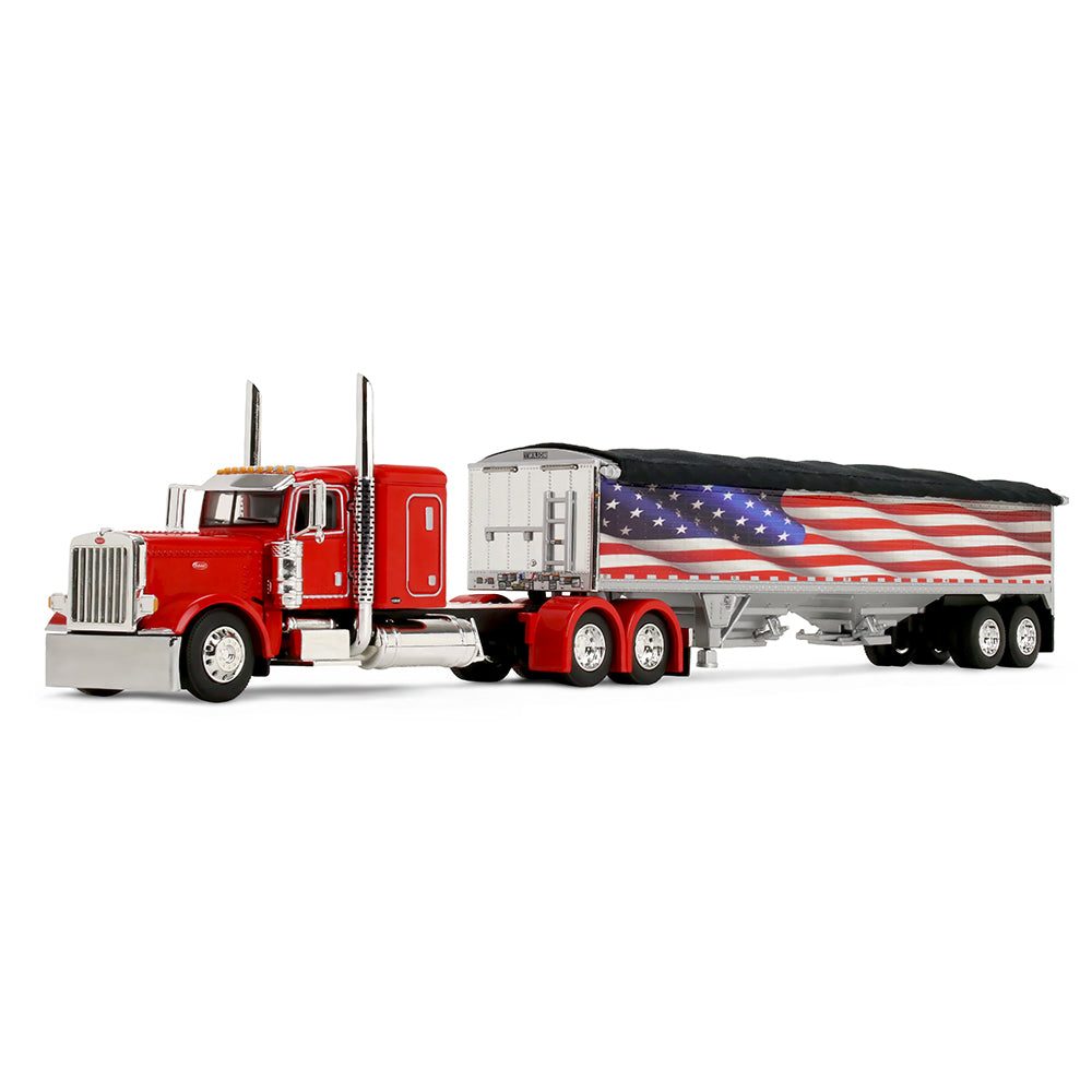 #69-2367 Wilson USA 250 Red Peterbilt 389 & Wilson Grain Trailer