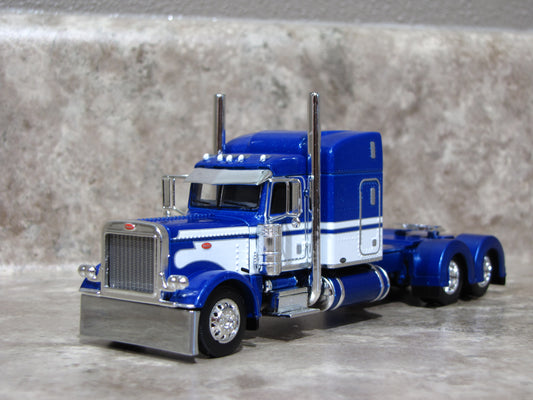 CAB 1740 Blue White 389 Peterbilt Semi Truck