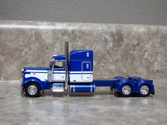 CAB 1740 Blue White 389 Peterbilt Semi Truck