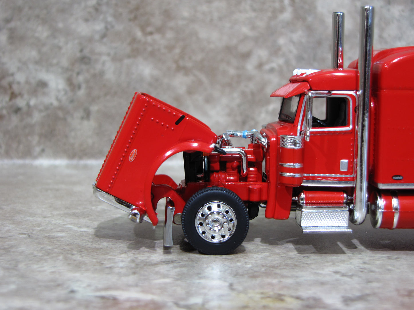 CAB 1738 Red 389 Peterbilt Semi Truck