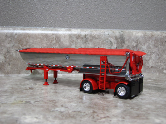 TRL 1738 Red Chrome Mac Round Dump Trailer