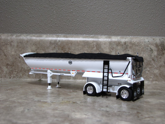 TRL 1739 White Black Mac Round Dump Trailer
