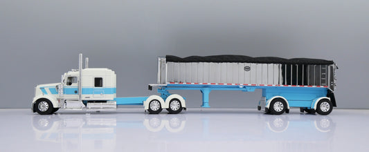 #60-2098 White Turquoise Kenworth W900L MAC Coal End Dump
