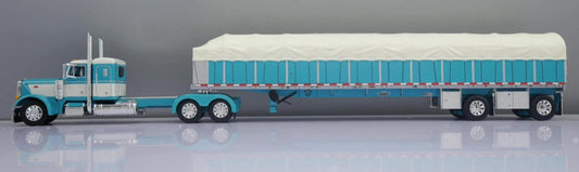 #60-2031 Turquoise Peterbilt 379 & Covered Wagon Trailer