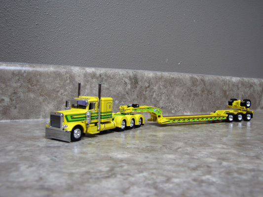 DCP #60-1974 Yellow Green Peterbilt 389 W Lowboy Trailer