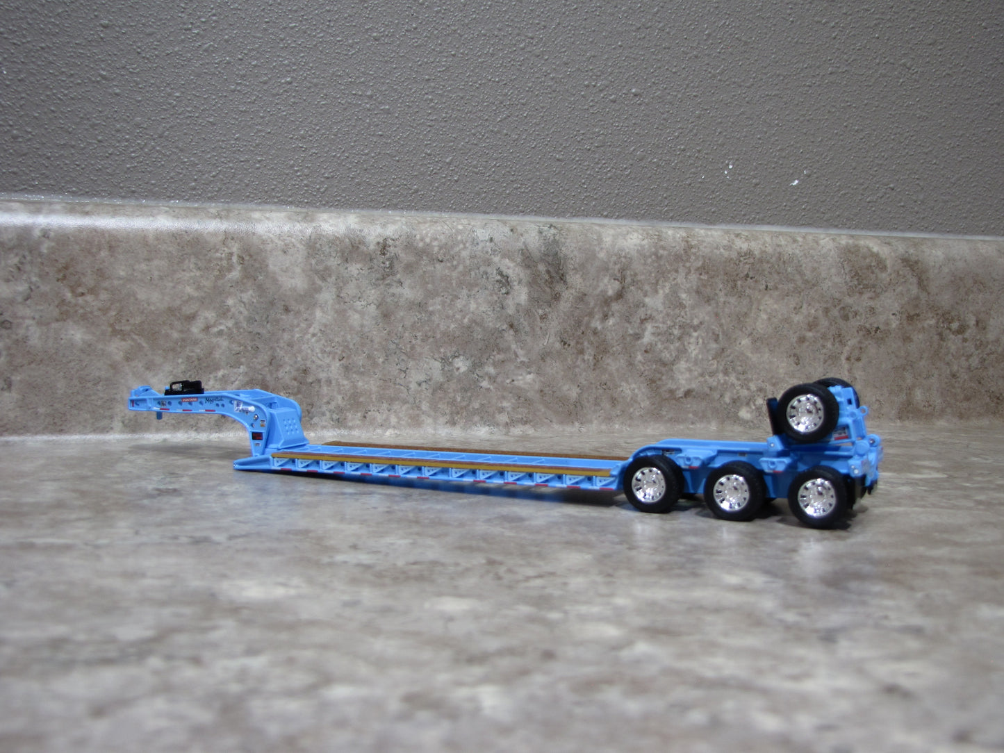 TRL1972 Baby Blue Fontaine Magnitude Lowboy Trailer w Flip Axle