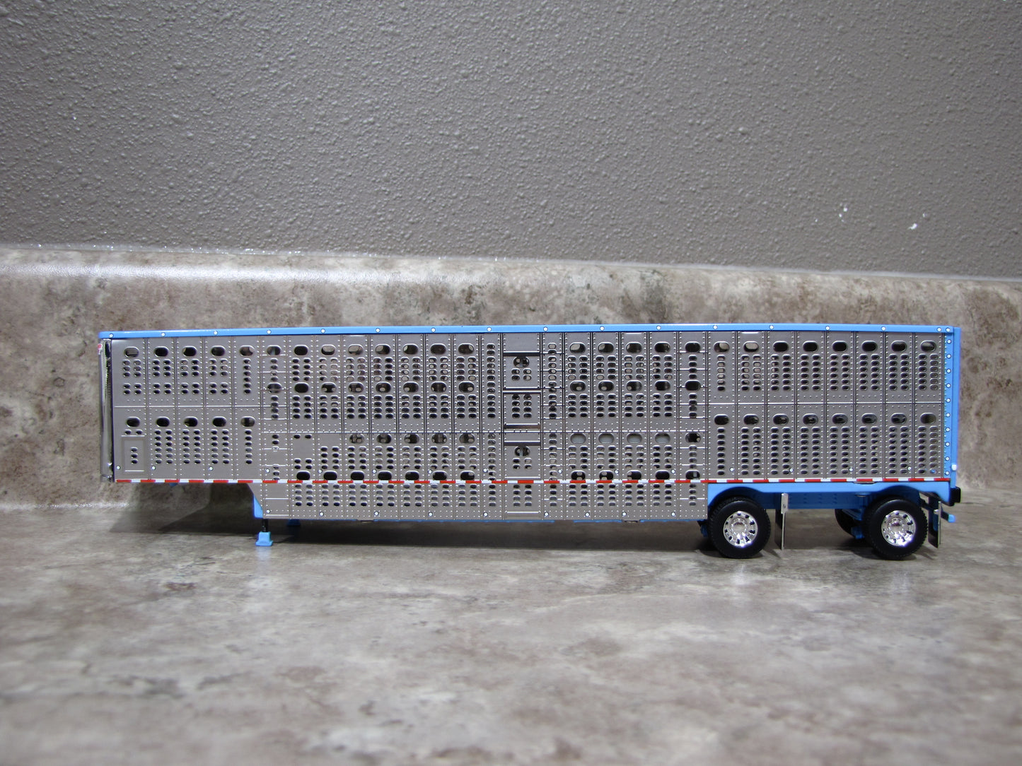 TRL 1787 Baby Blue Wilson Spread-Axle Livestock Trailer