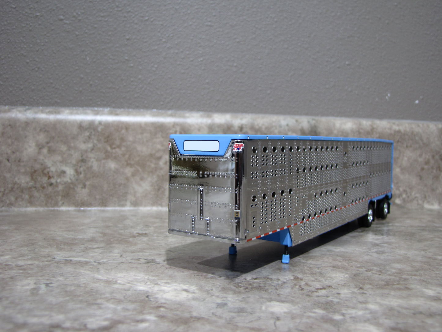 TRL 1787 Baby Blue Wilson Spread-Axle Livestock Trailer