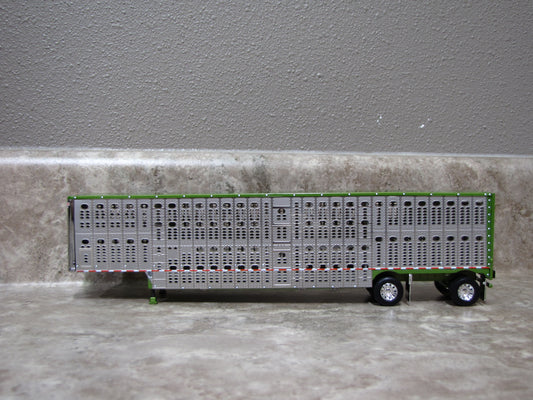 TRL 1836 Metallic Green Wilson Spread-Axle Livestock Trailer