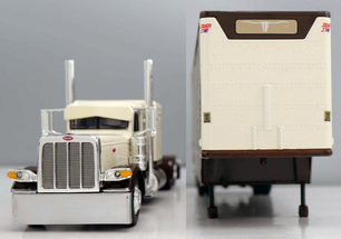 60-2241 Brown/Cream Peterbilt w/ Wilson Livestock Trailer – JW Toy